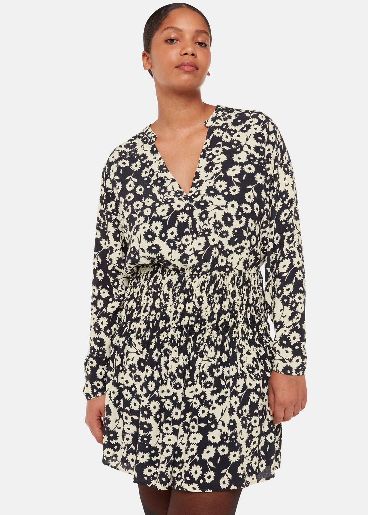 Riley Floral Shirred Dress